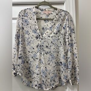 Philosophy Blue Floral Blouse